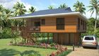 Casas de planta baja caseras prefabricadas de la playa del aislamiento de calor, casa de planta baja de acero ligera modificada para requisitos particulares