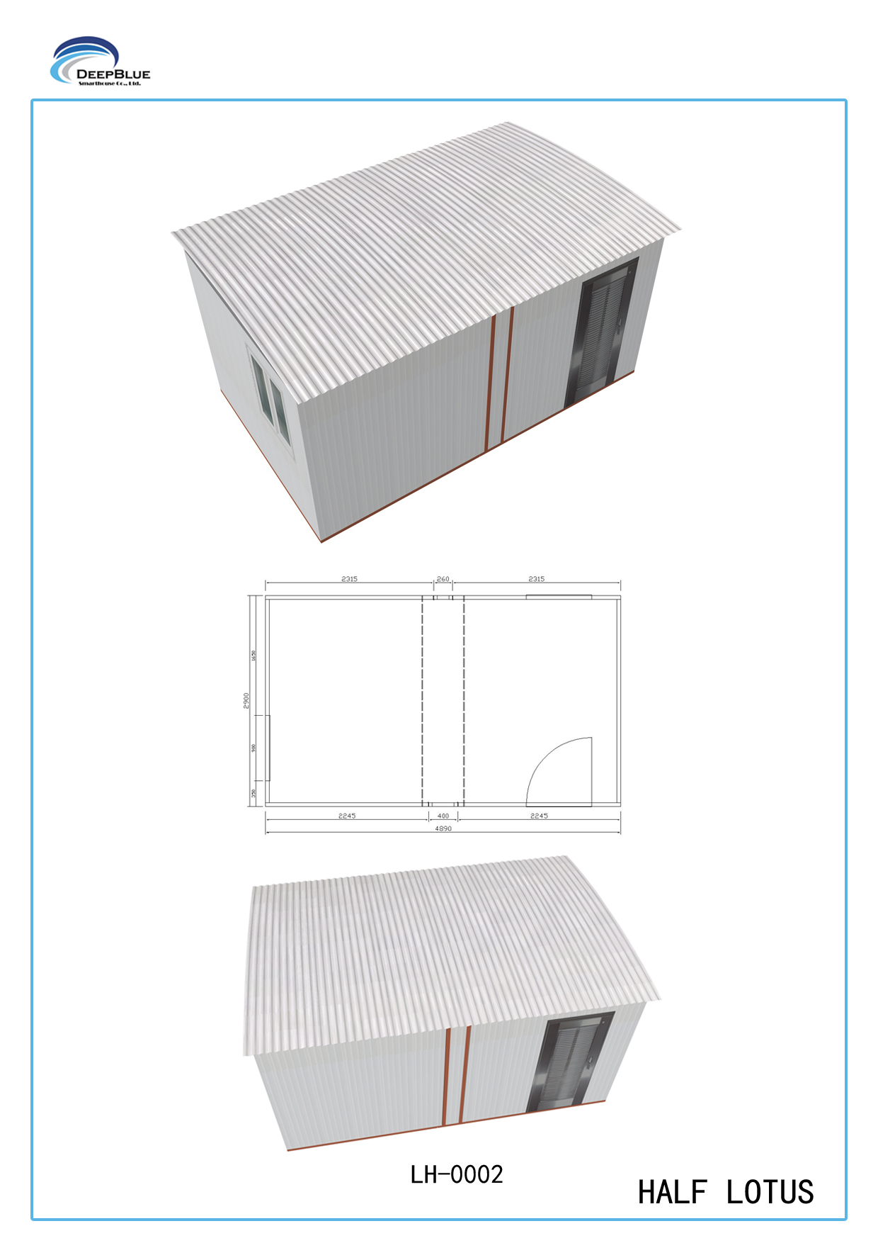 Vivienda prefabricada modular plegable/alojamiento urgencia portátil blanco